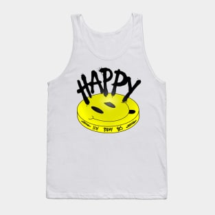 Happy emoji today and always. Smiling retro emoticon. Happy smile and good vibes. Tank Top